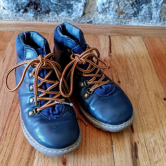 TOMMY HILFIGER sz. 12 small kid Blue Hiking Boot - Picture 1 of 13